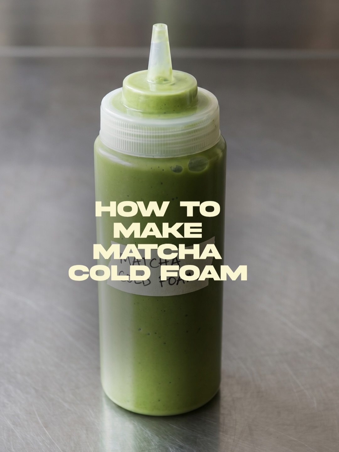Hello Matcha Facebook ad: Making a cold foam batch whether you’re a…