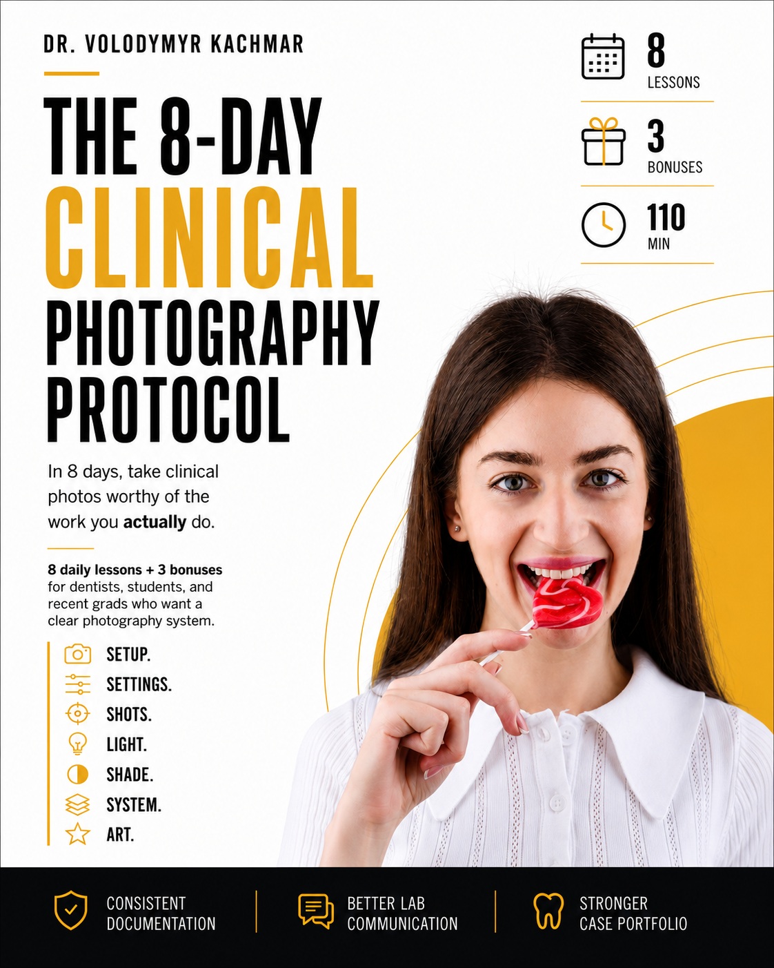 Dr. Volodymyr Kachmar Facebook ad: The 8-Day Clinical Photography Protocol by @drkachmar | Stan