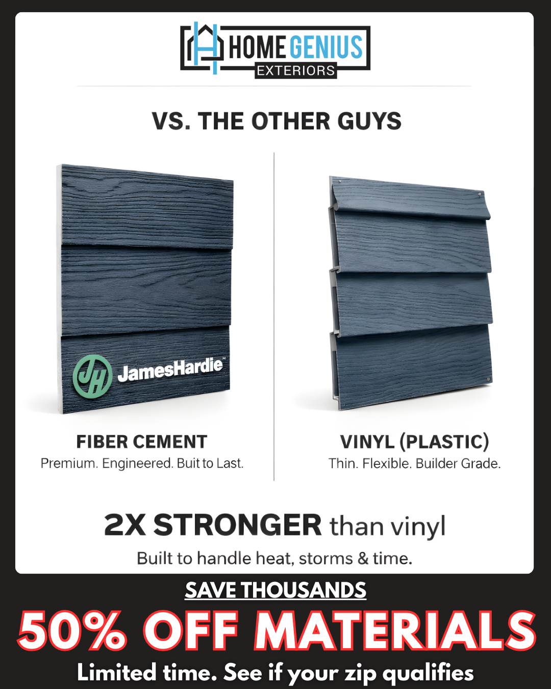 Home Genius Exteriors Facebook ad