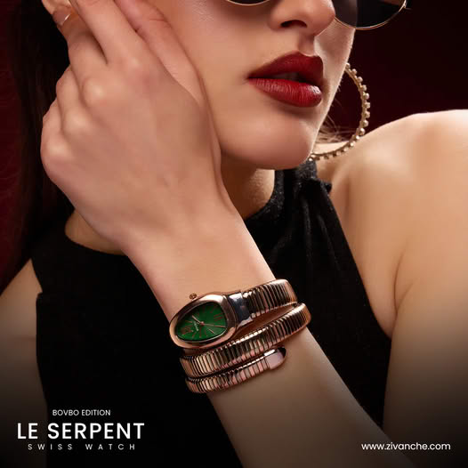 Zivanche Swiss Facebook ad: Le Serpent | Silver Rose Gold Serpenti Watch