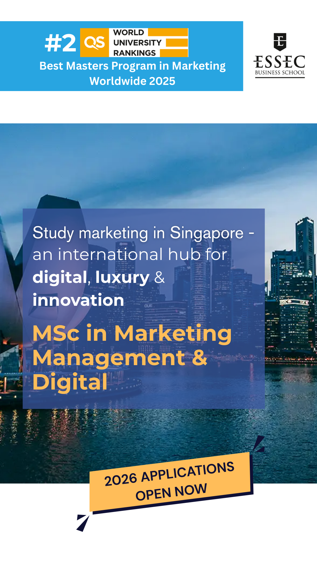 ESSEC Asia-Pacific Facebook ad from Jan 14, 2026