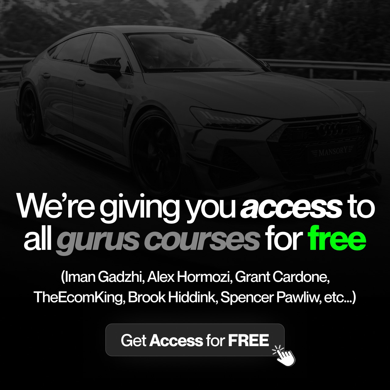 Shaioa shop Facebook ad: Giving you full access to all those high-ticket courses…