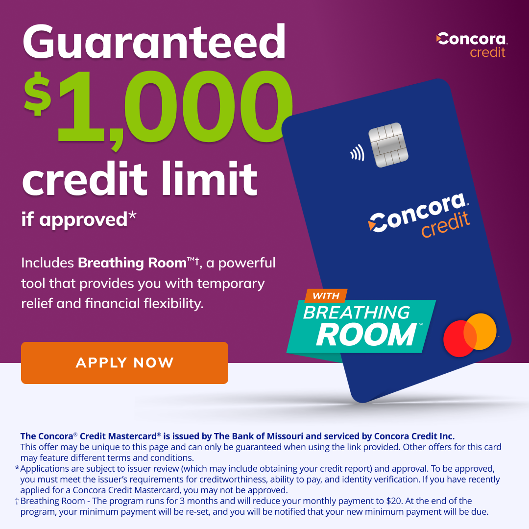 Concora Credit Facebook ad: A Card That Puts You In Charge