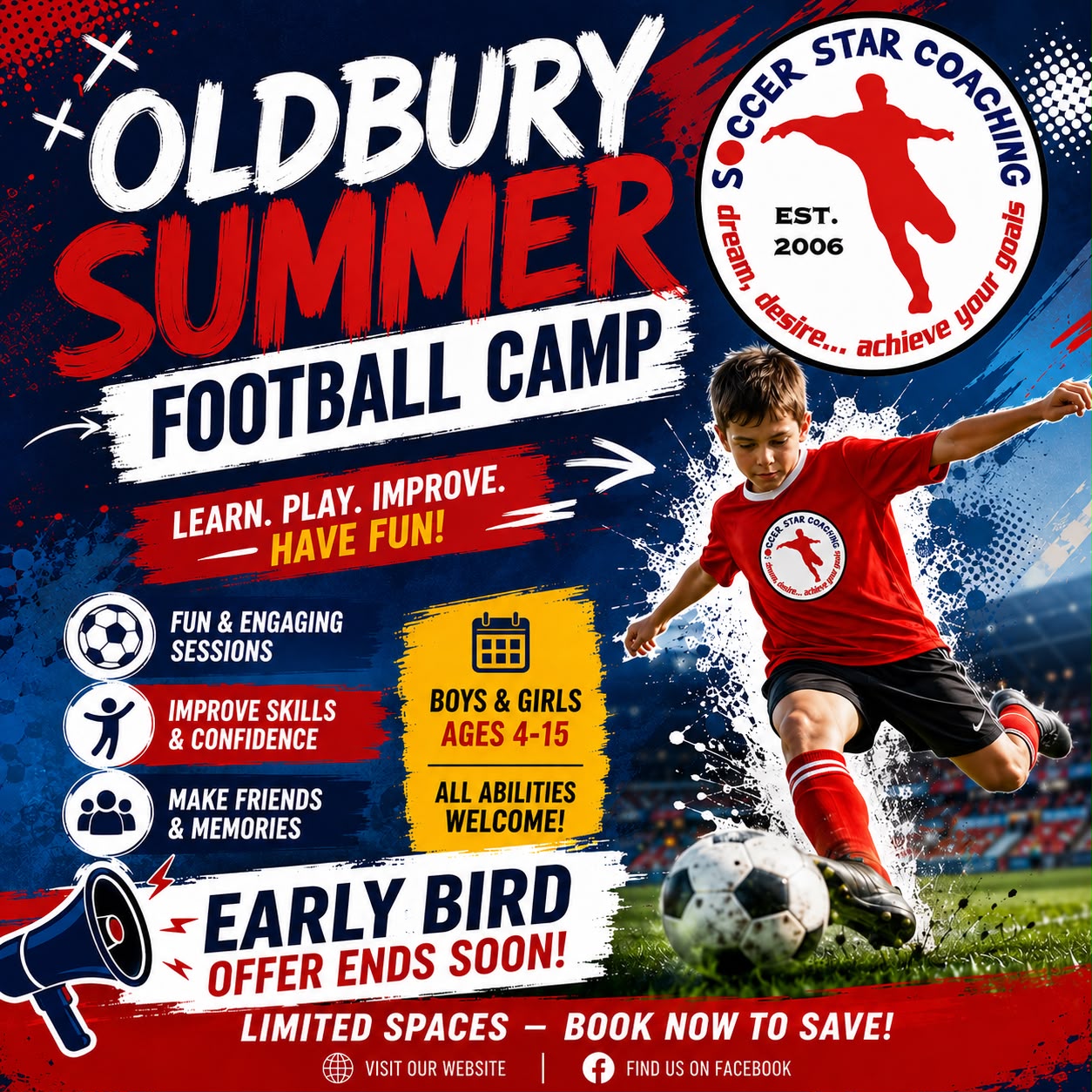 Soccer Star Coaching Facebook ad: 5 Rated On TrustPilot