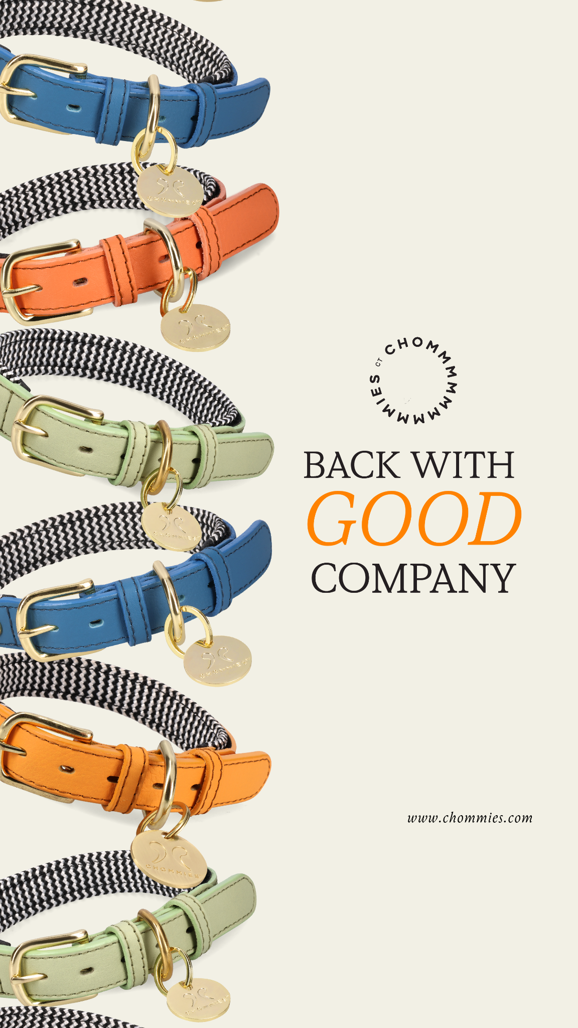 Chommies Facebook ad: Back WIth Good Company
