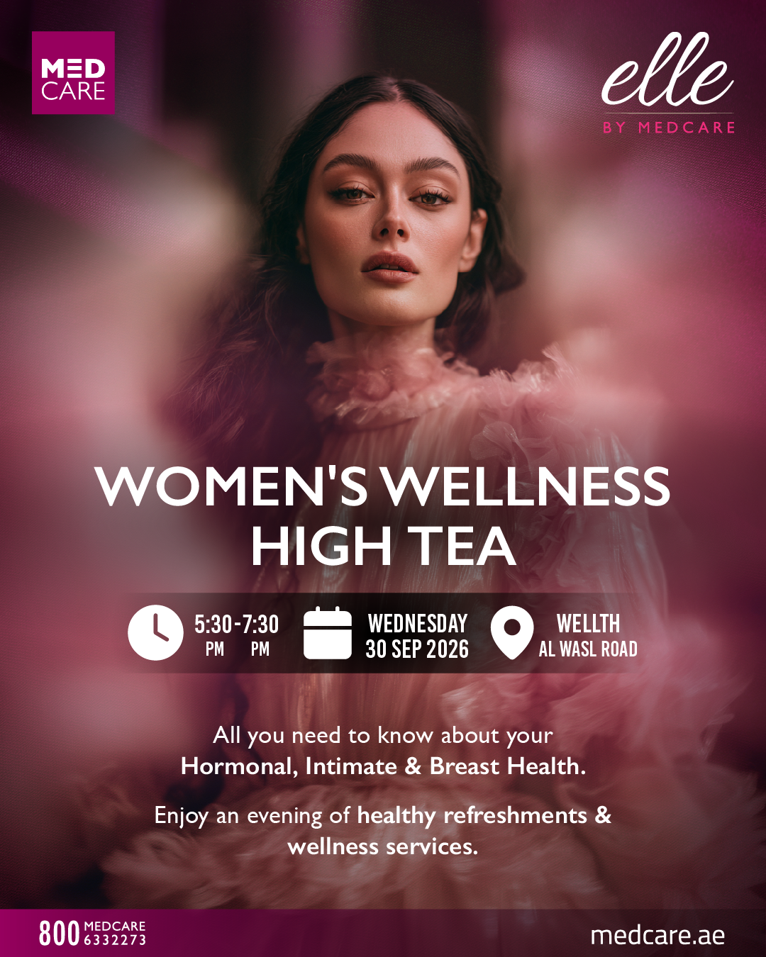 Medcare Facebook ad: Connect with leading female medical experts, explore…