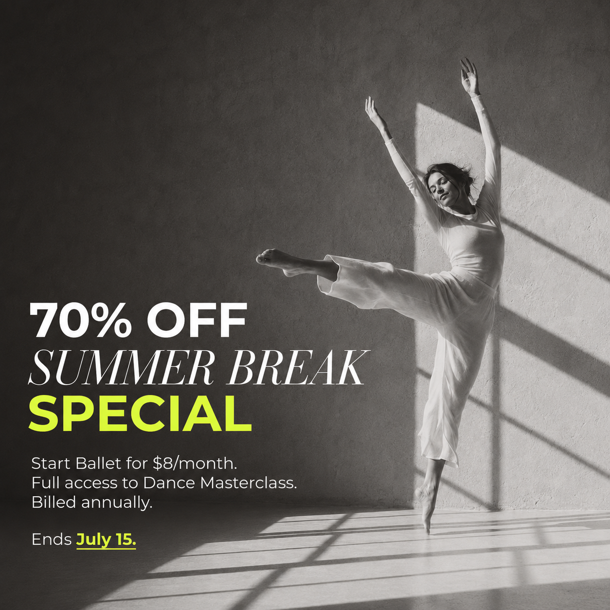 Dance Masterclass Facebook ad