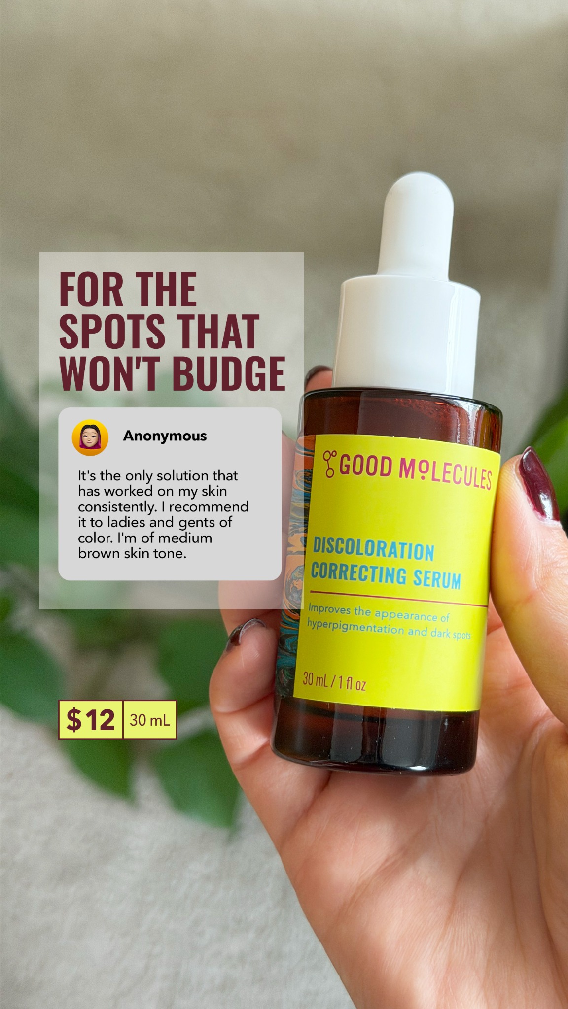 Good Molecules Facebook ad: Over 5,000 Reviews