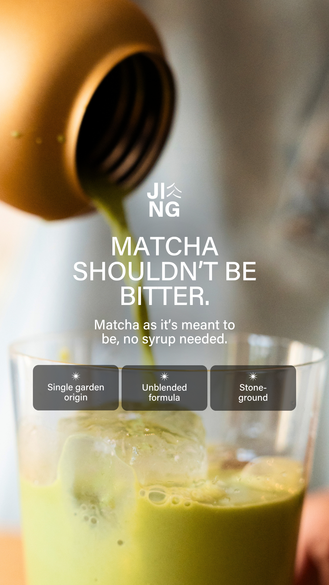 JING Tea Facebook ad: Discover Exceptional Matcha