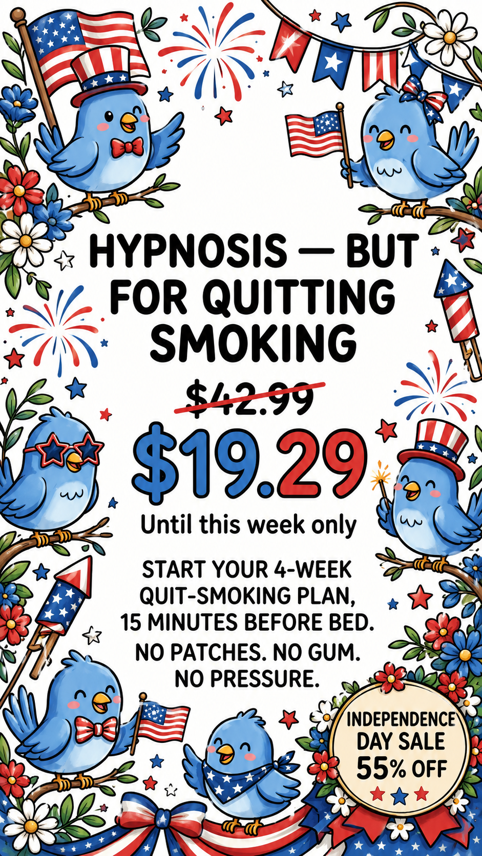 Hypnosis to Stop Smoking Facebook ad