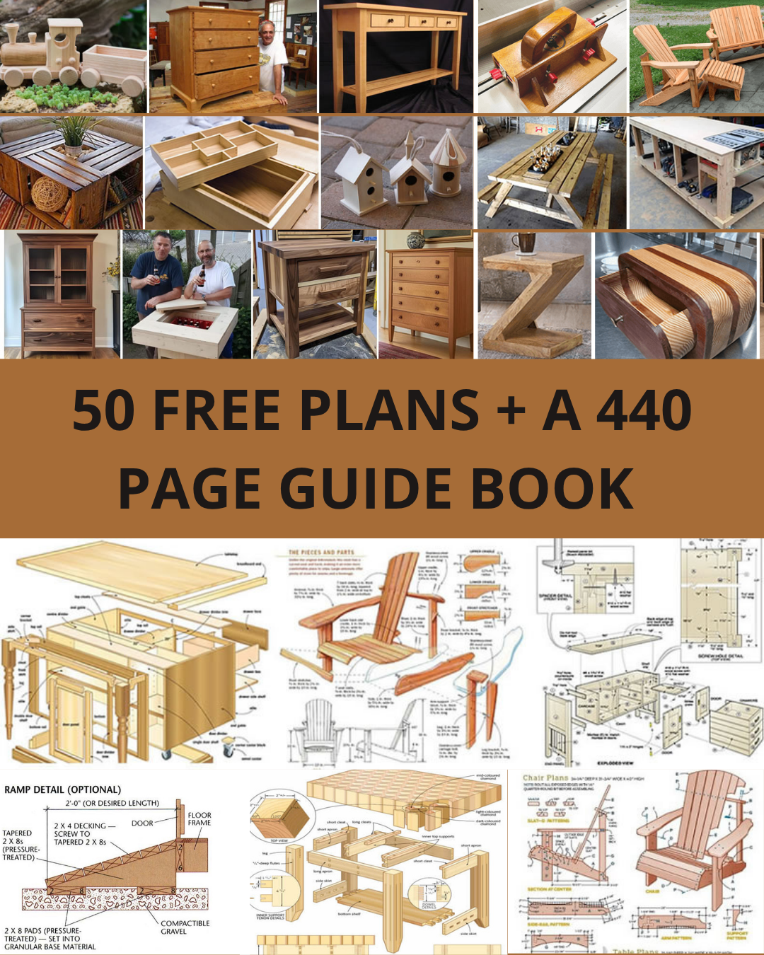 Woodworking Mastery Facebook ad: Free Woodworking Plans: Build something amazing This Week!