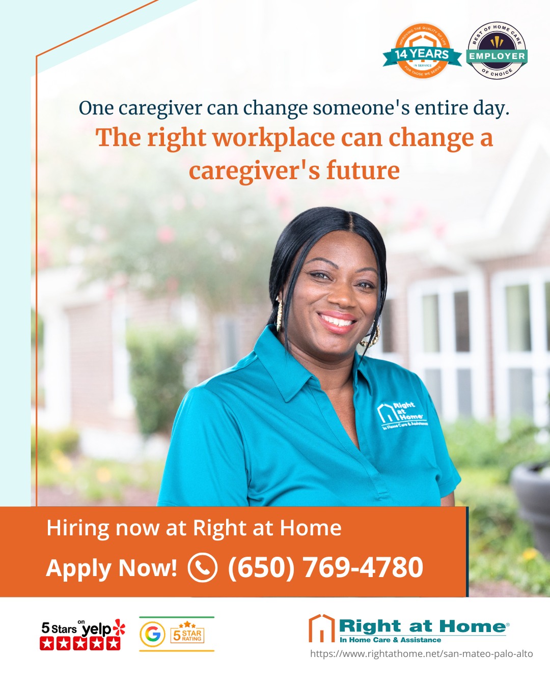 Right at Home - Peninsula Facebook ad: Jobs | Right at Home San Mateo/Palo Alto