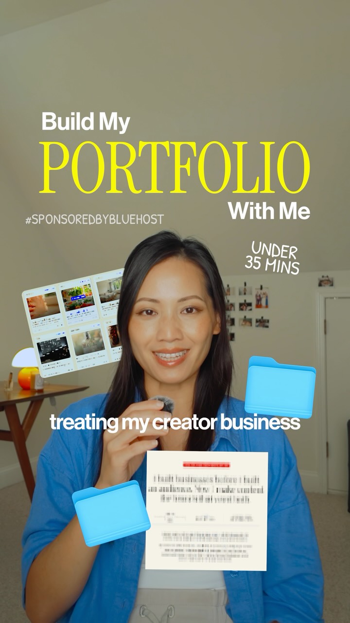 Bluehost Facebook ad: I finally built a real portfolio with @bluehost…