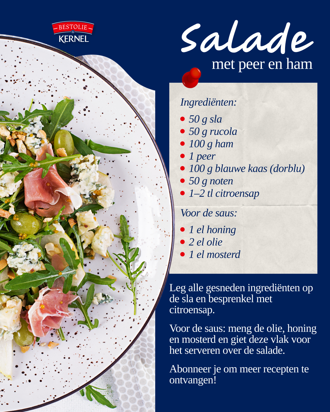 Bestolie-Kernel Facebook ad: Heerlijk koken is eenvoudig.
