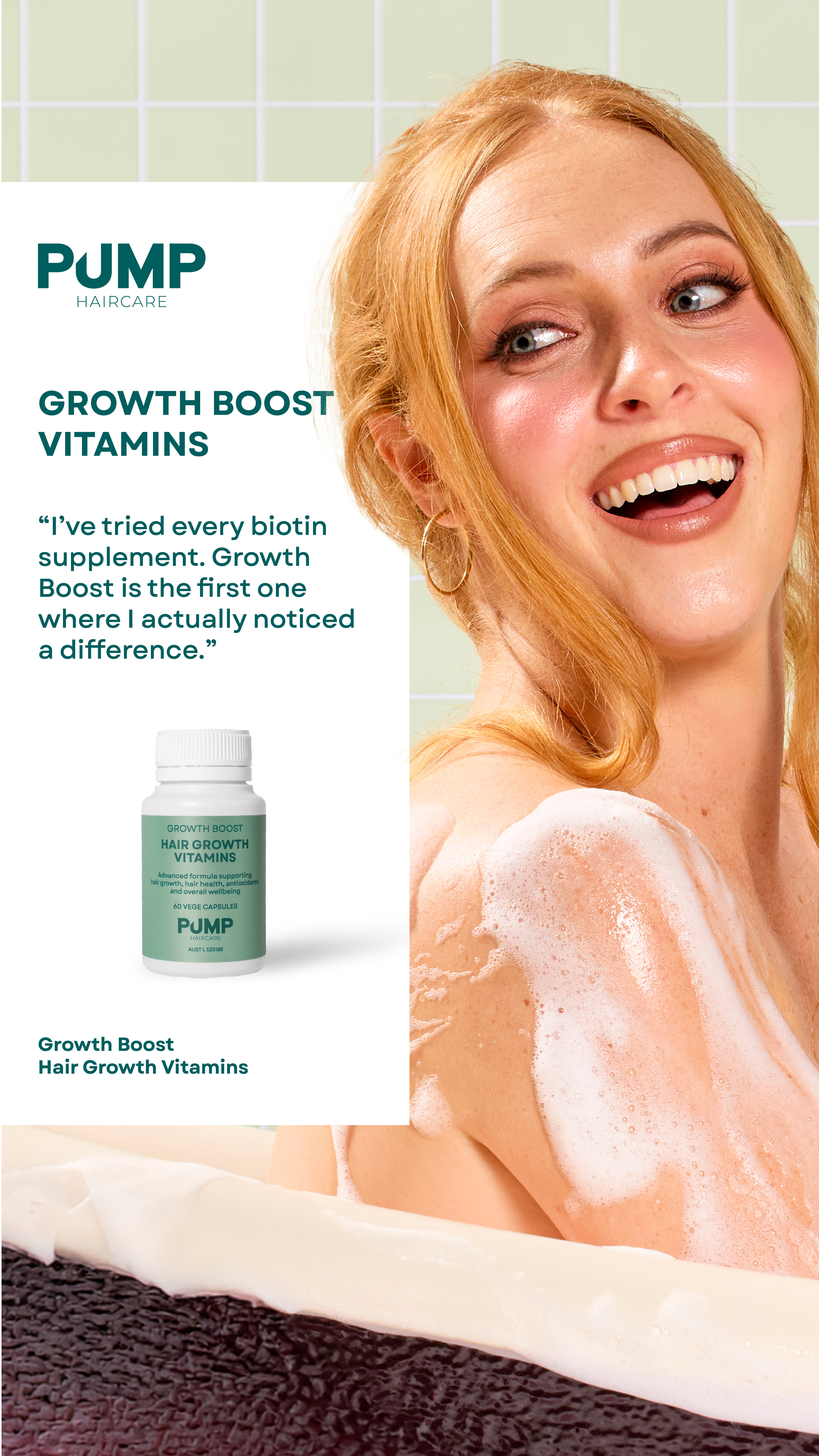Pump Haircare Facebook ad from Aug 3, 2026