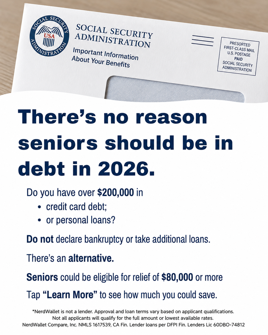Middle Class Savings Facebook ad