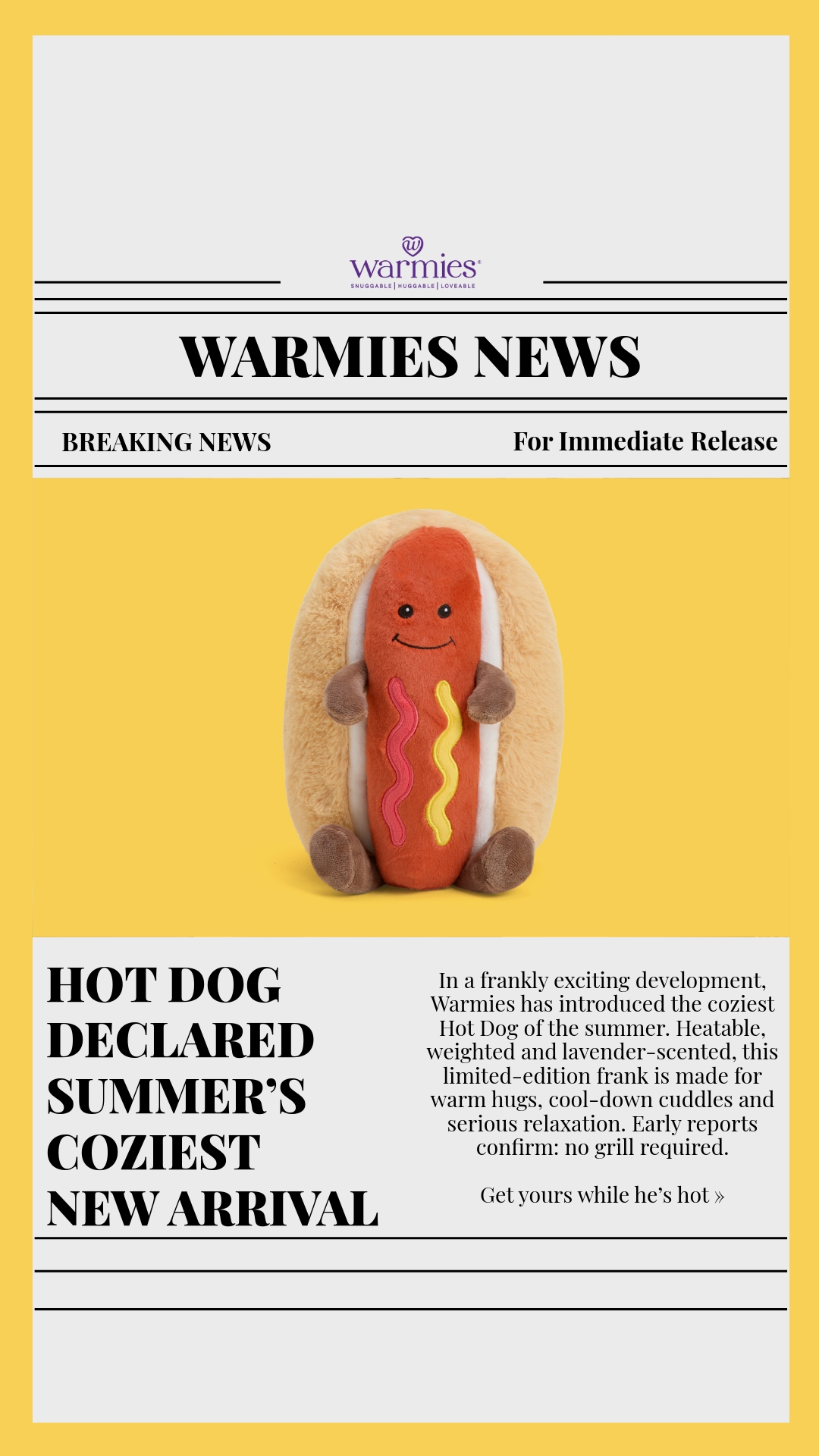 Warmies USA Facebook ad
