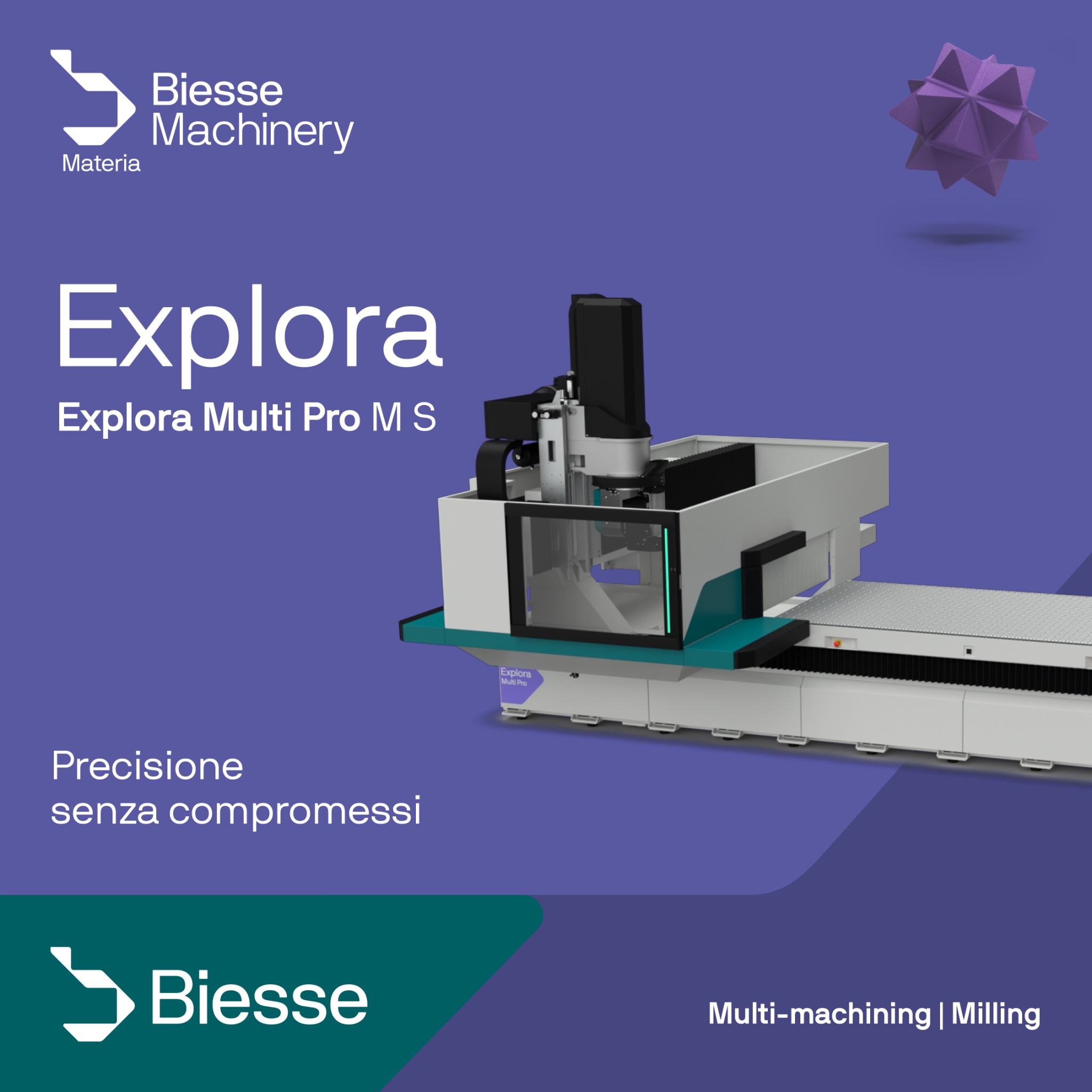Biesse Facebook ad: Materiali diversi, un unico standard: la precisione.