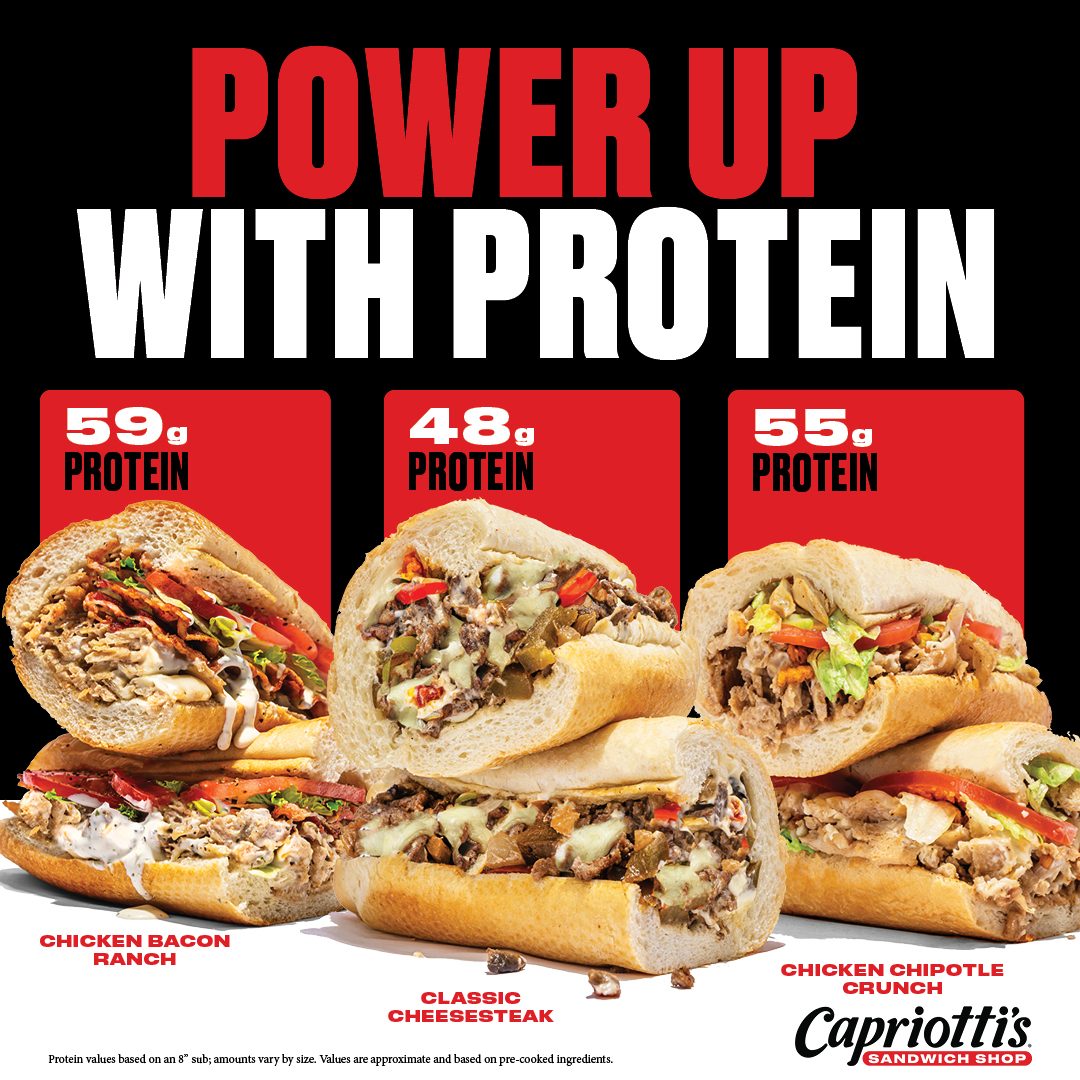 Capriotti's Sandwich Shop Facebook ad: Join Capriotti’s Rewards for a free* small 8…