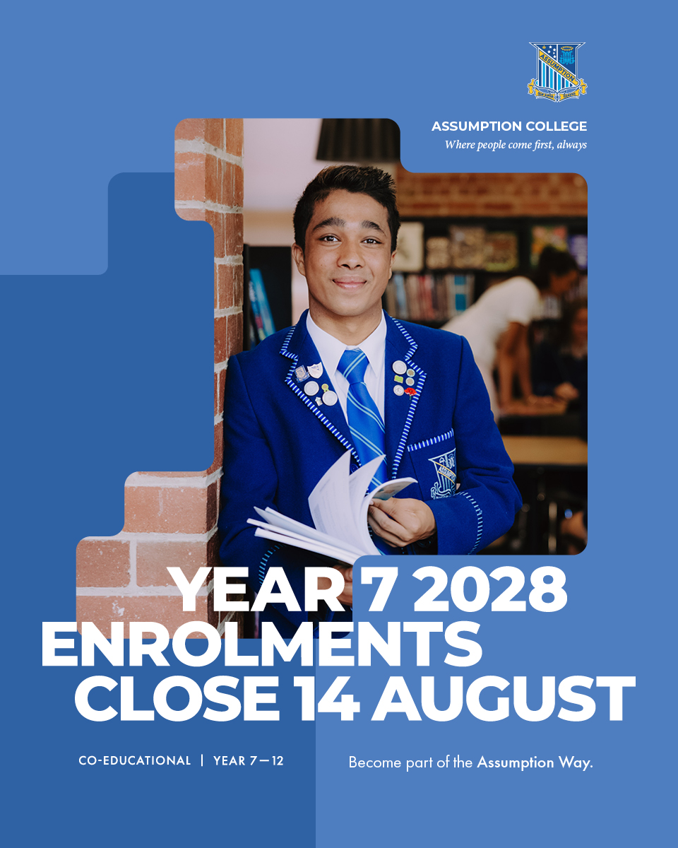 Assumption College, Kilmore Facebook ad: Applications Now Open for Year 7 2028