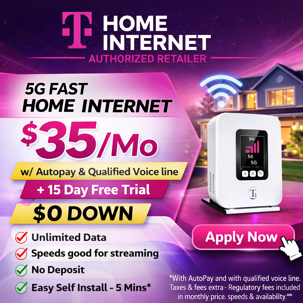 T-Mobile Authorized Dealer - 5G Home Internet 5G Facebook ad: Check Avalability