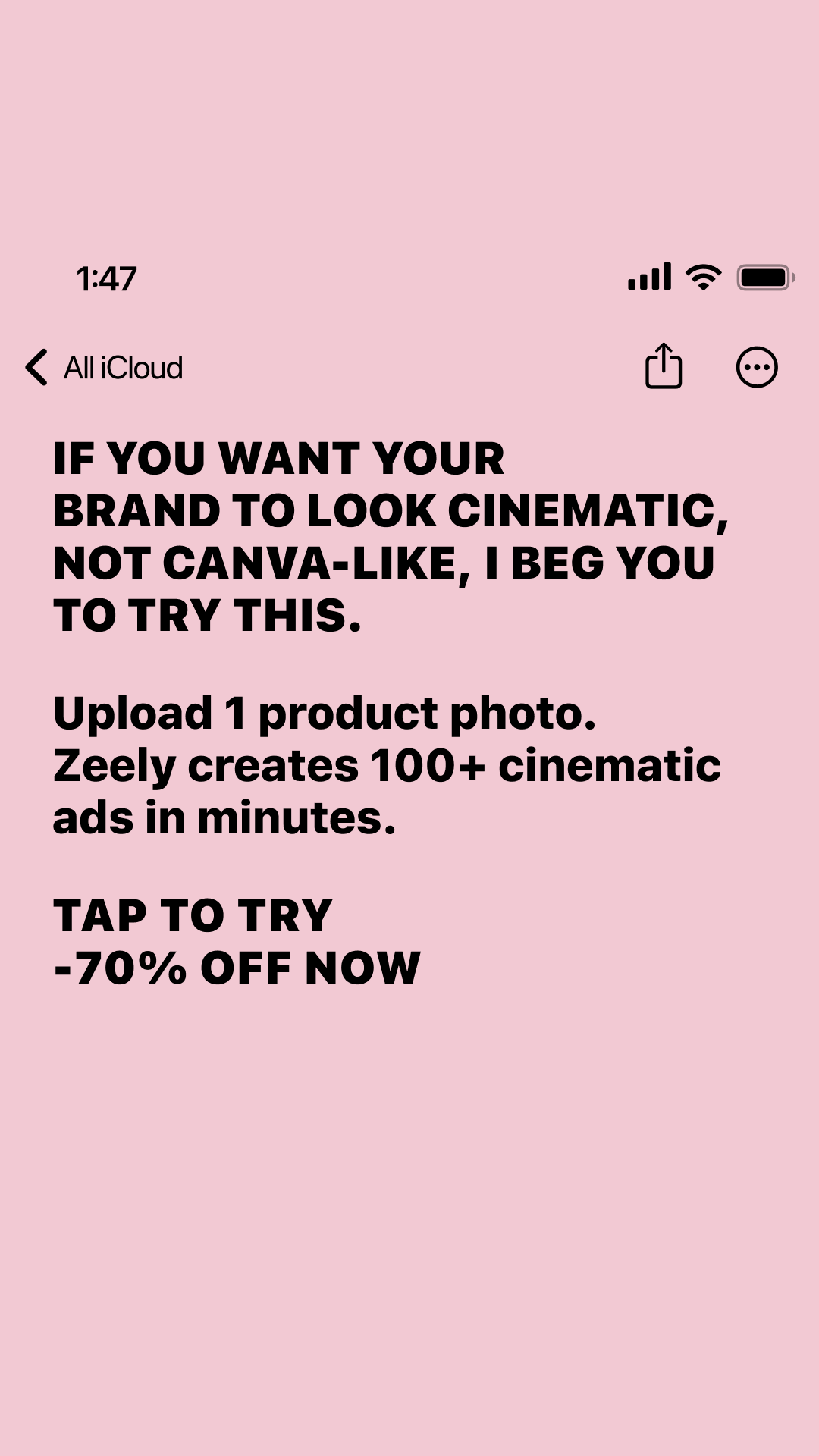 Zeely Facebook ad