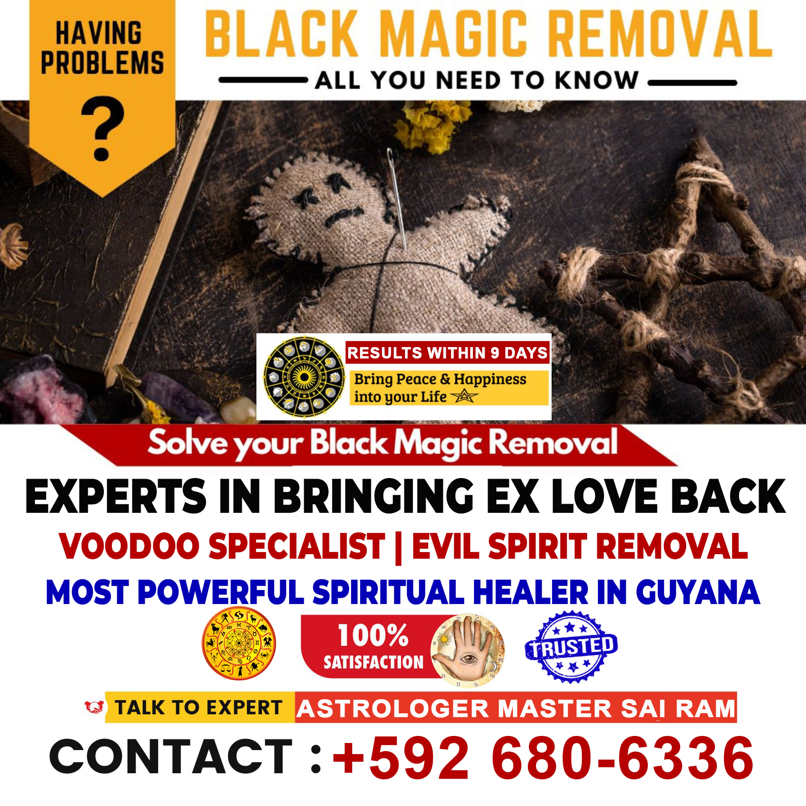Most Powerful Astrologer & Spiritual Healer Facebook ad: Once you can see my work, then you can pay