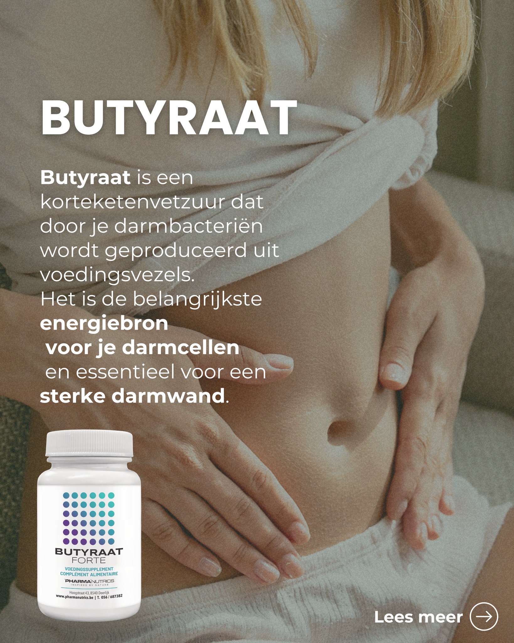 PharmaNutrics EU Facebook ad: Butyraat: de brandstof voor je darmwand