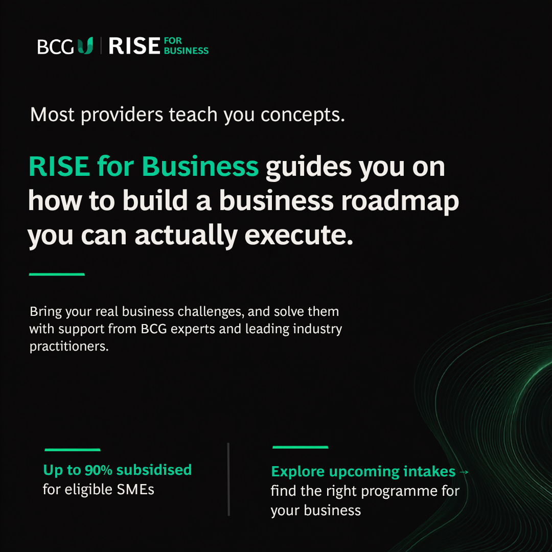 RISE by BCG-U Facebook ad