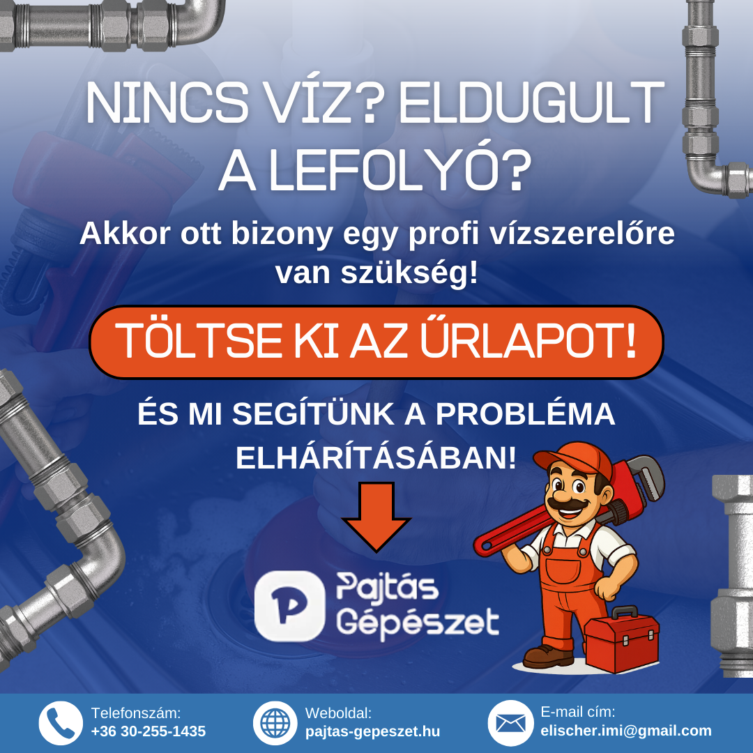 Elischer Imre víz-, gáz-, fűtésszerelés és duguláselhárítás Facebook ad