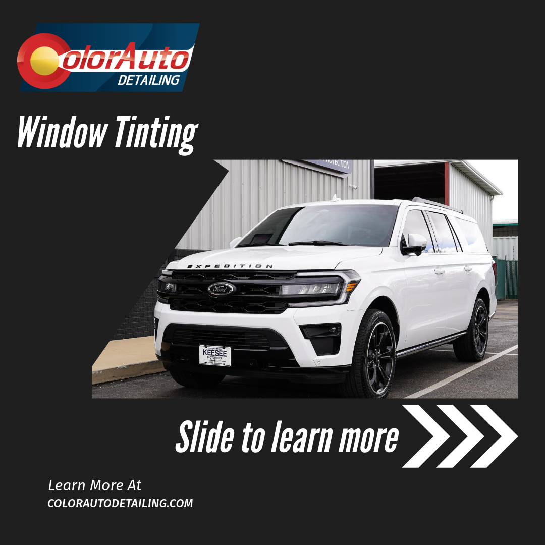ColorAuto Detailing Facebook ad: Don't spend another drive blasting the AC and…