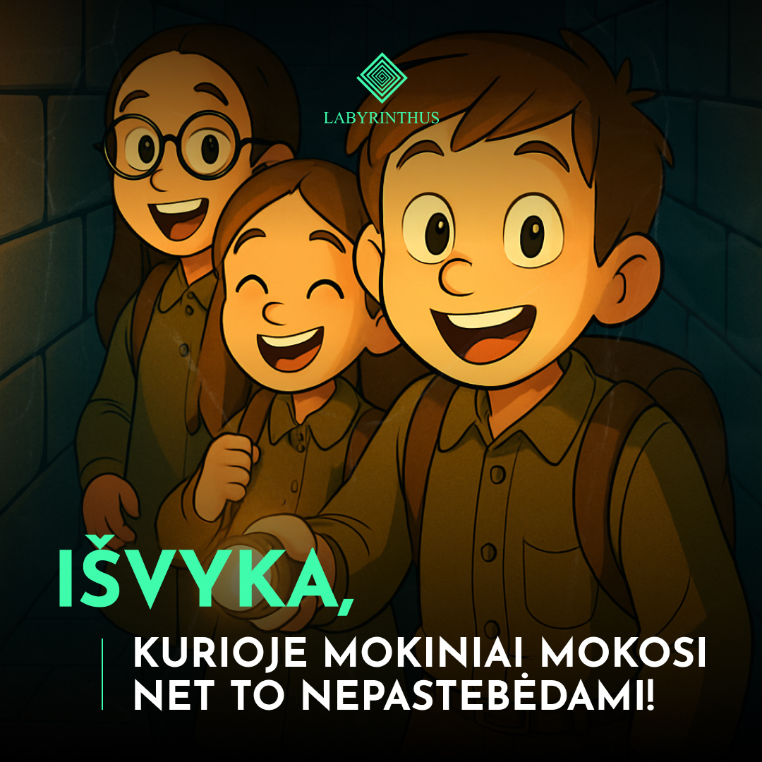 Labyrinthus - komandiniai veiksmo žaidimai su aktoriais Facebook ad: Tai išvyka, kuri tampa ne tiesiog diena be…