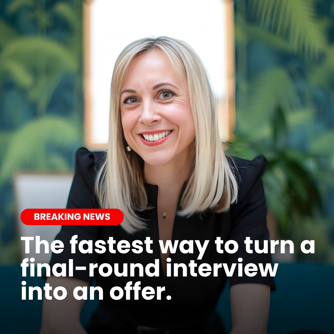 PDJ Coaching - Senior Leadership Performance Facebook ad: FINAL ROUND → OFFER Or you don’t pay.