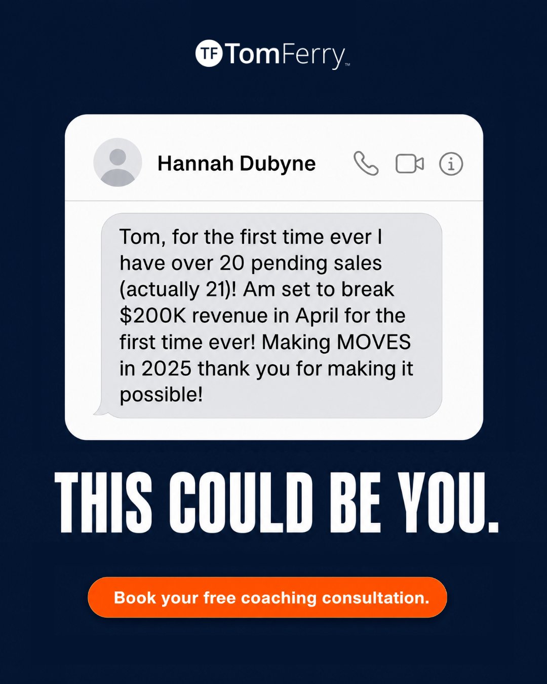 Tom Ferry Facebook ad