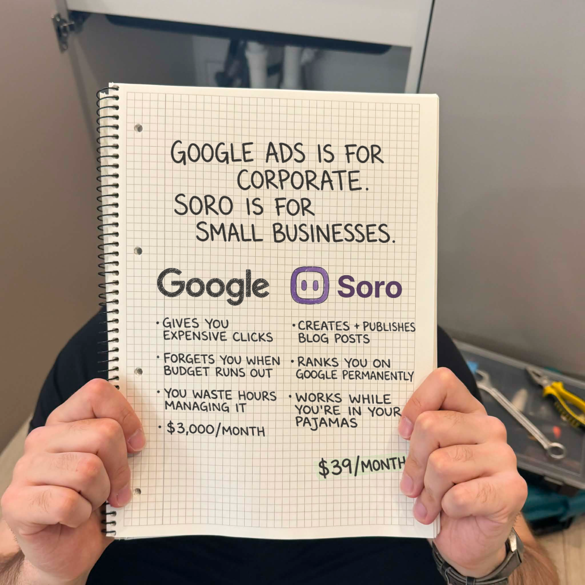 Soro SEO Facebook ad