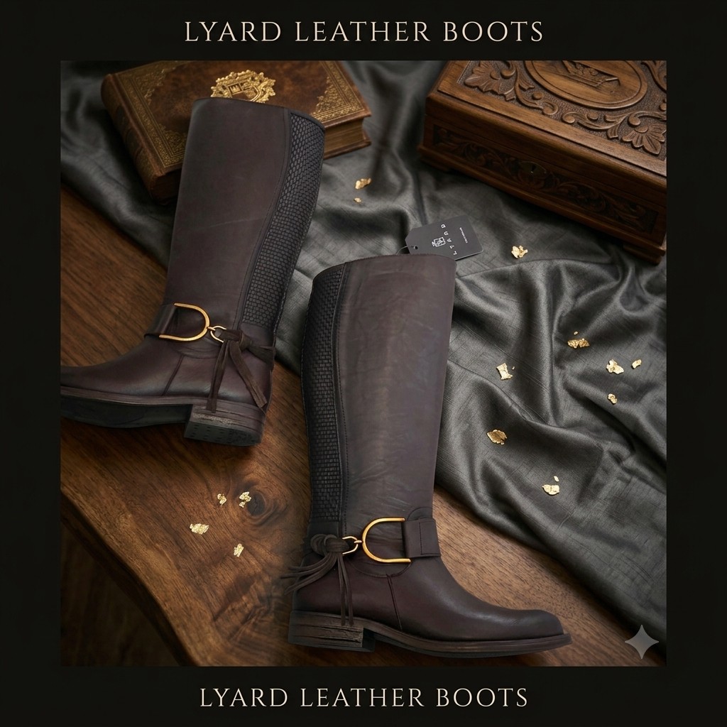 Modica Boutique Zapatería Facebook ad: **Calidad LYARD:** Piel auténtica que se siente, detalles…