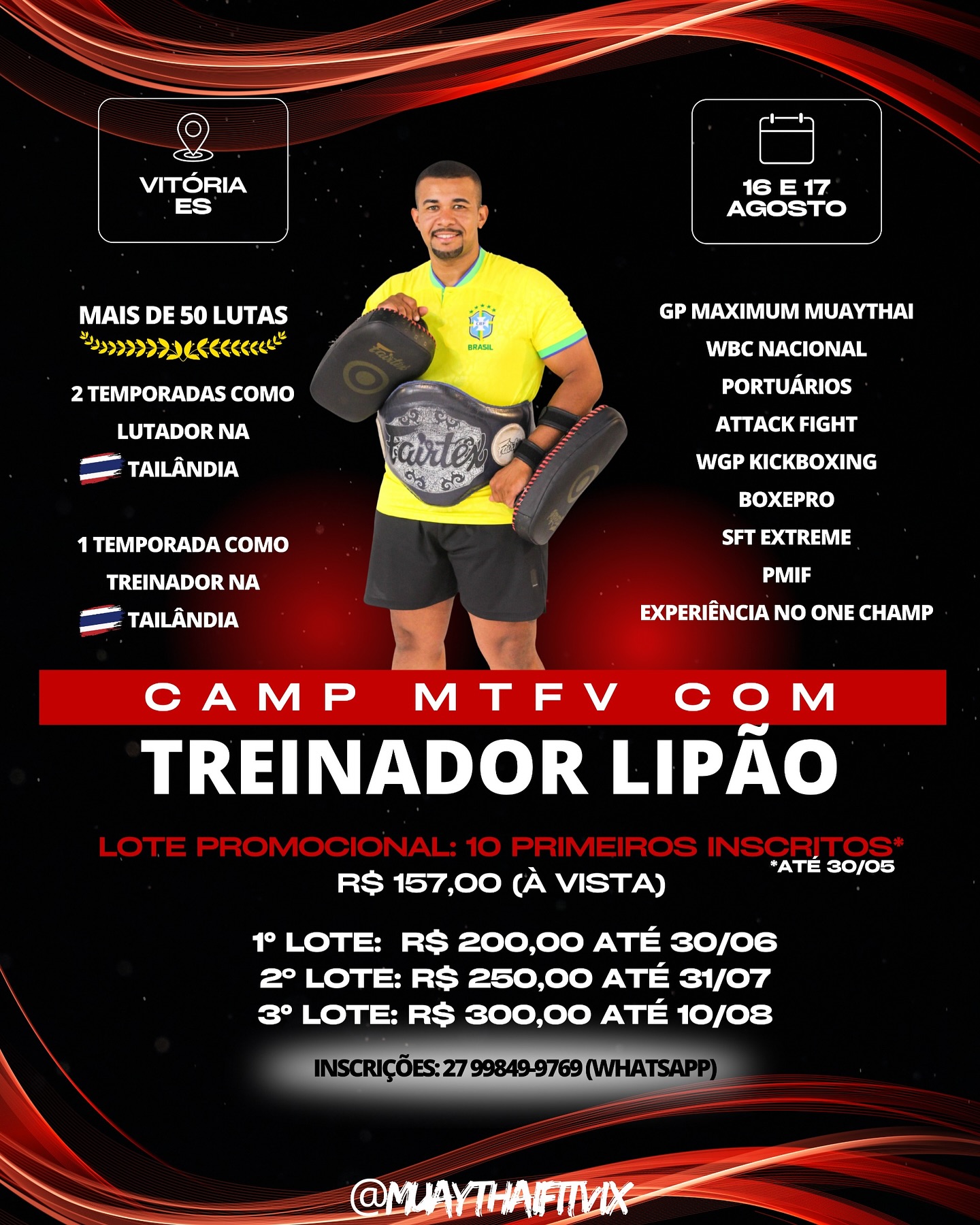 Muay Thai Fit Vix Facebook ad: Atenção, guerreiros do Muay Thai!