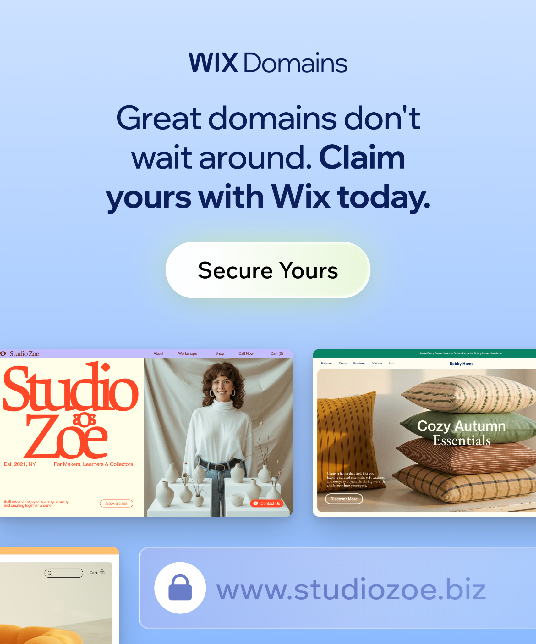 Wix Facebook ad