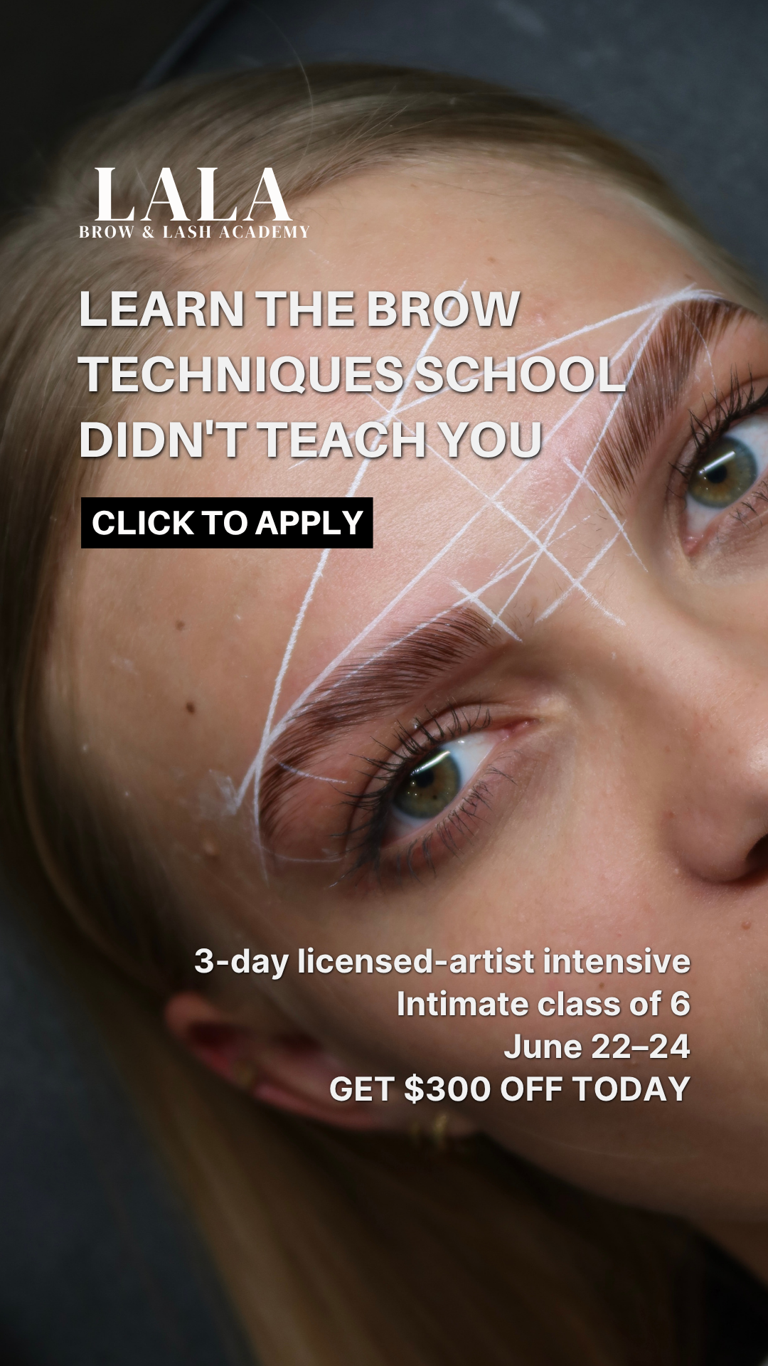 LALA BROWS Facebook ad from May 20, 2026