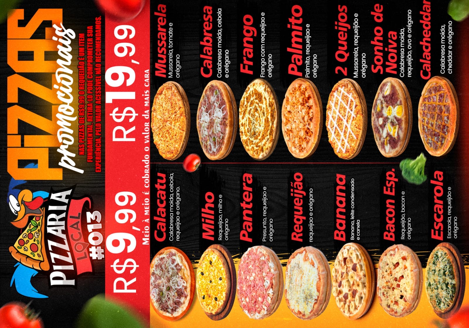 Pizzaria Local 013 itanhaém Facebook ad: Aqui em ITANHAÉM, Sua fome pede pizza!
