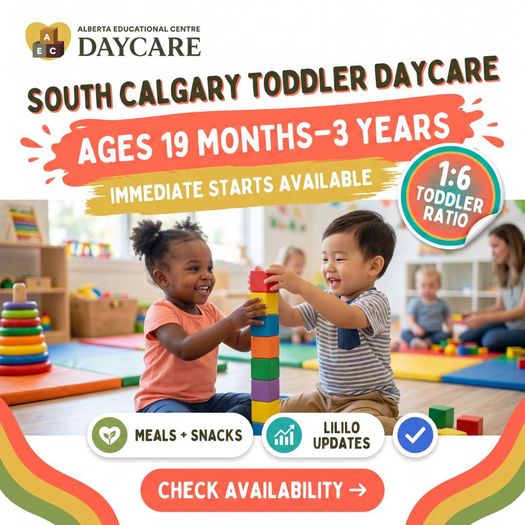 Alberta Educational Centre Daycare Facebook ad: Inclusive Early Learning Near Chinook, Spots Open by Age…