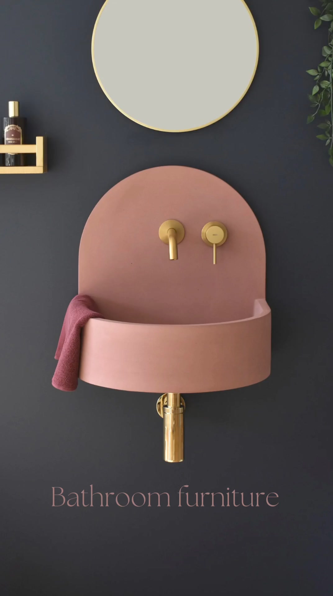 kreaconcrete Facebook ad: Bathroom furniture with a unique personality.