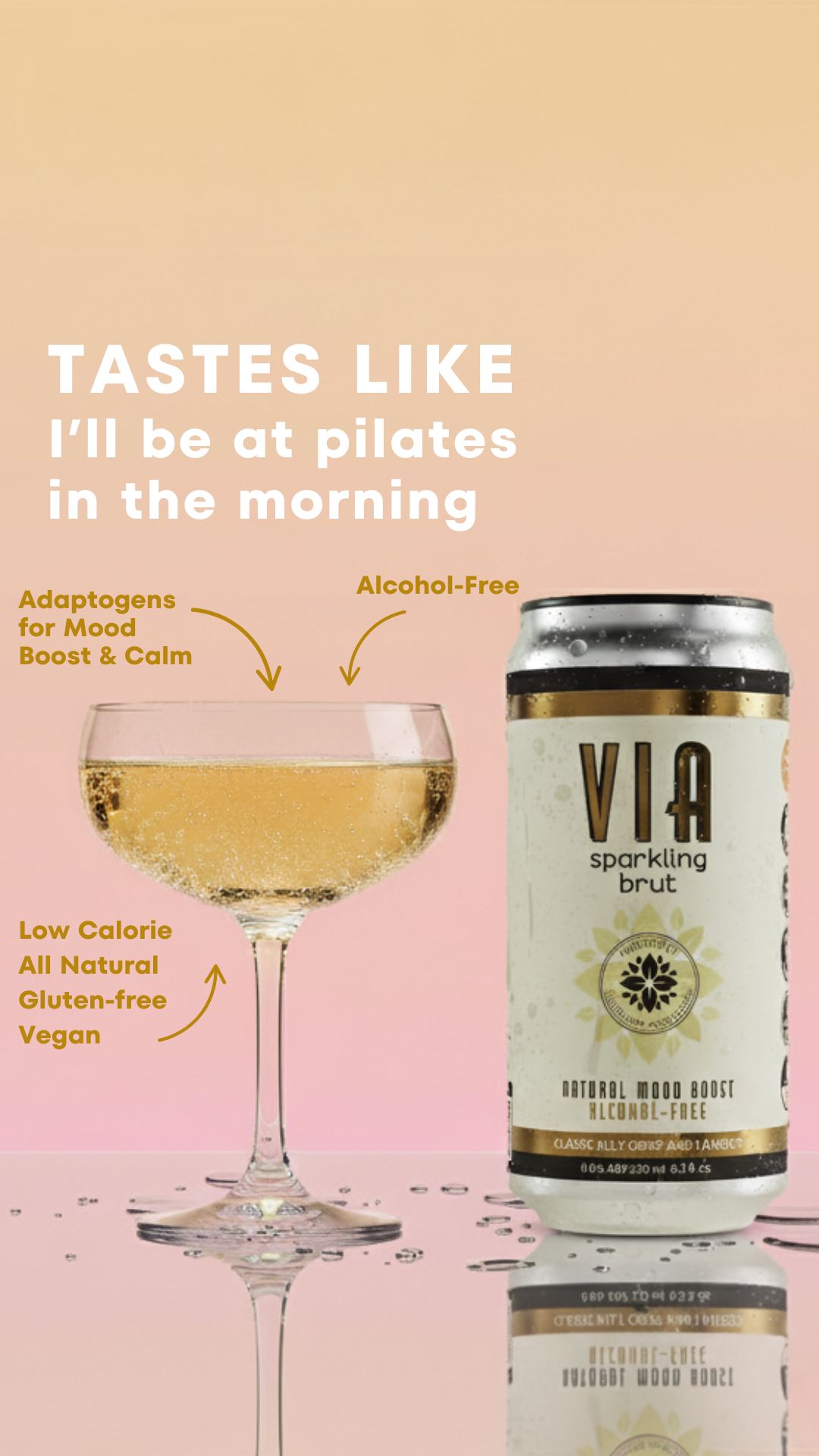 VIA Drinks - natural mood boost, alcohol-free Facebook ad