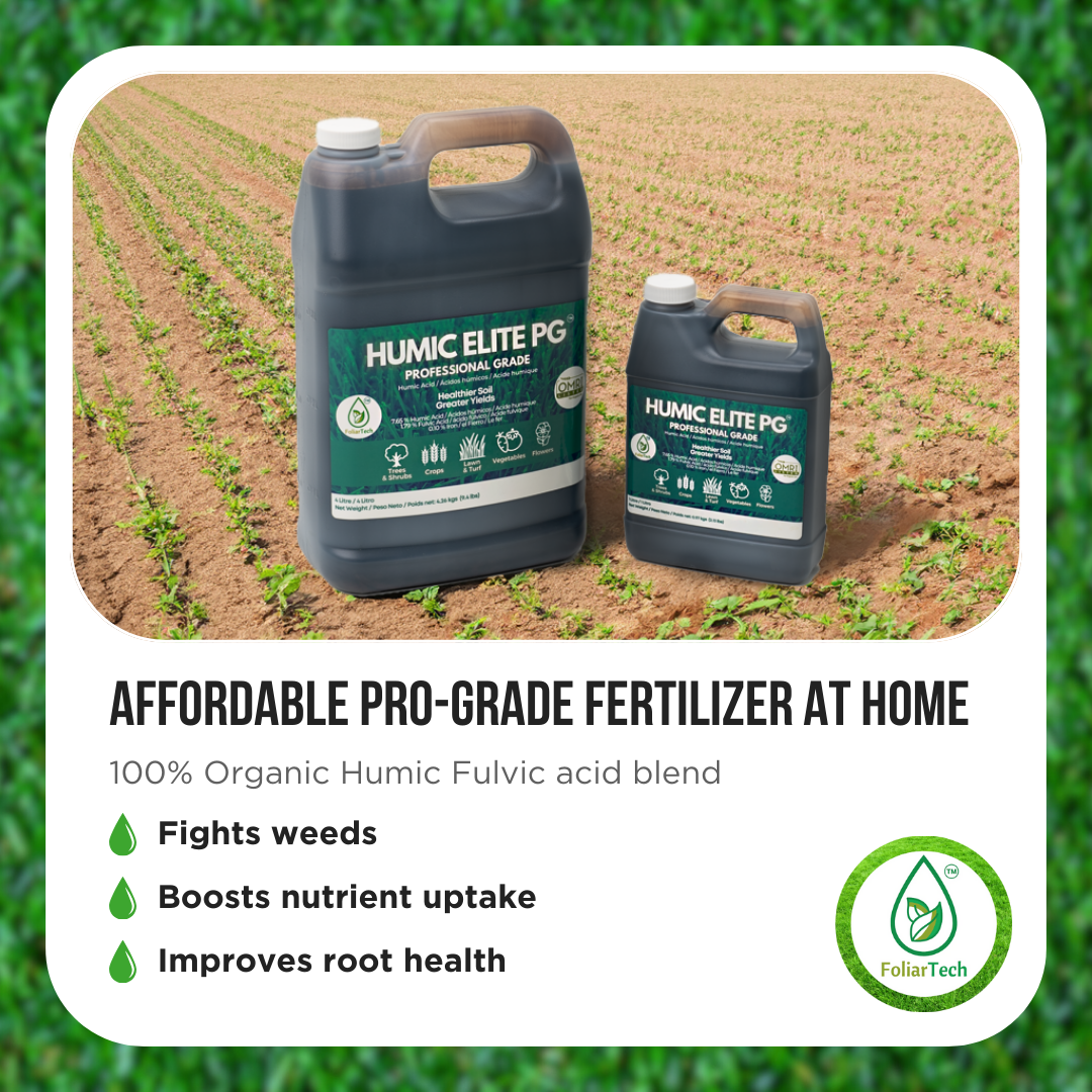 FoliarTech Facebook ad: Get a greener lawn with Humic Elite PG!