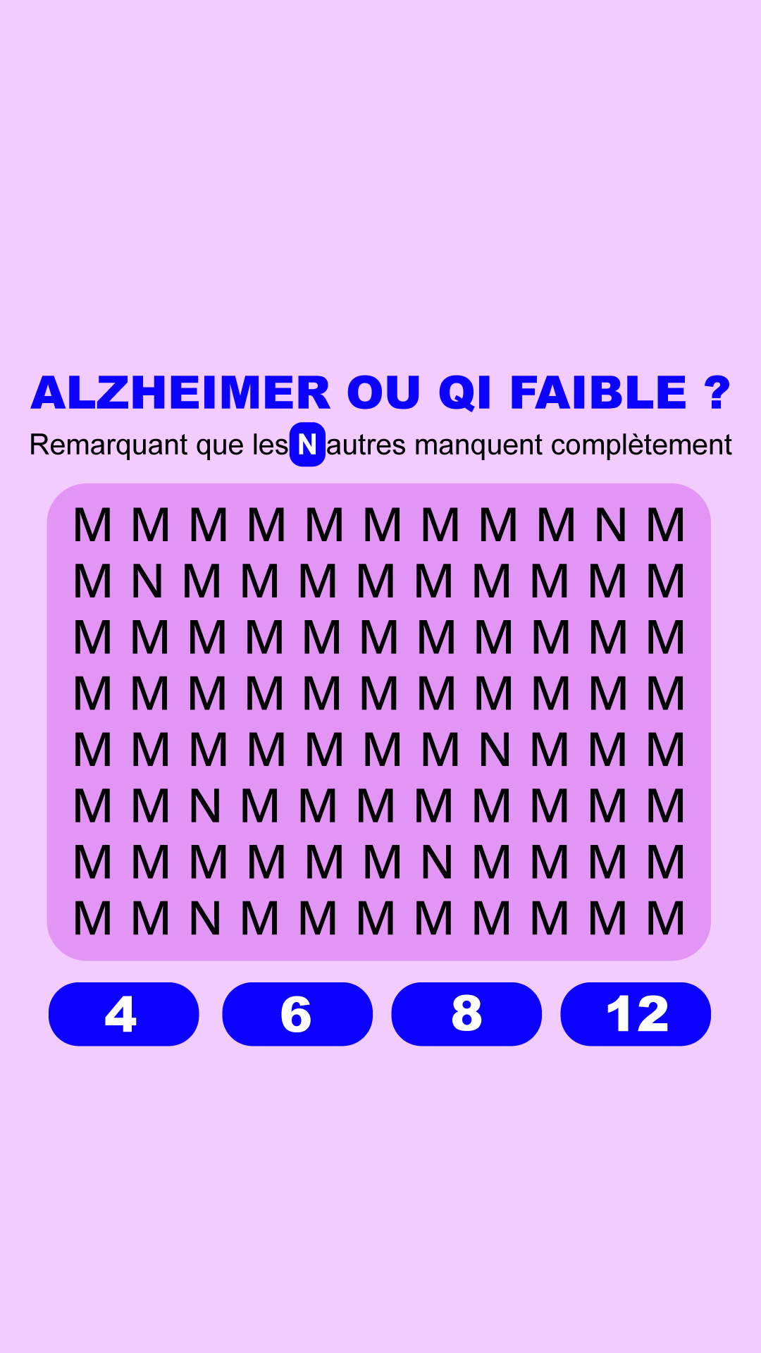 International IQ test Facebook ad