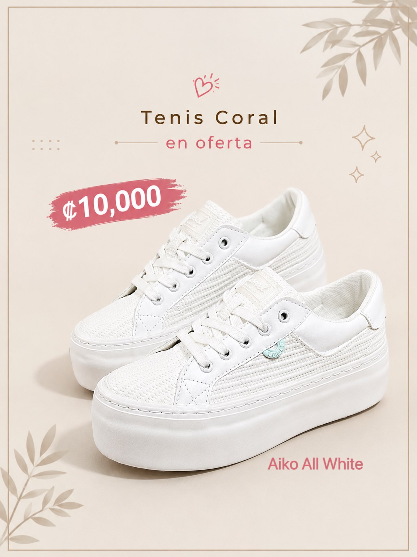 Zapatería Karina Facebook ad: Tenis Coral en Oferta