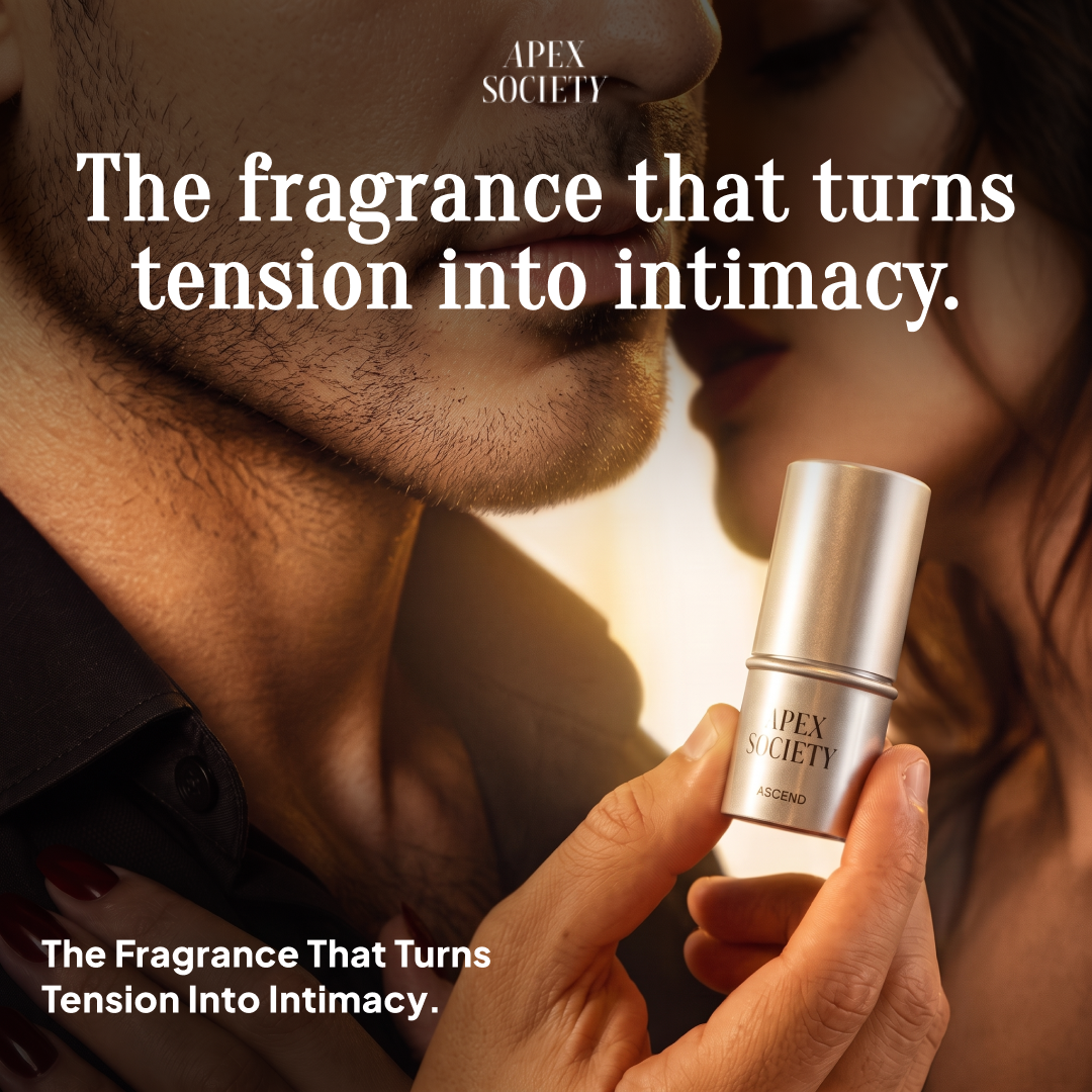 Apex Society - Solid Cologne Stick Facebook ad: The Scent That Makes Her Lean In