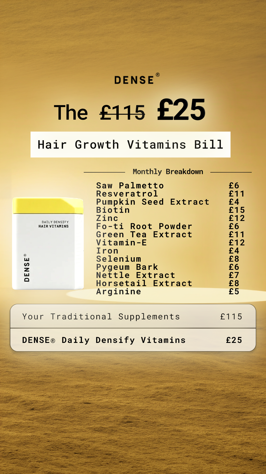 Dense Hair Experts Facebook ad
