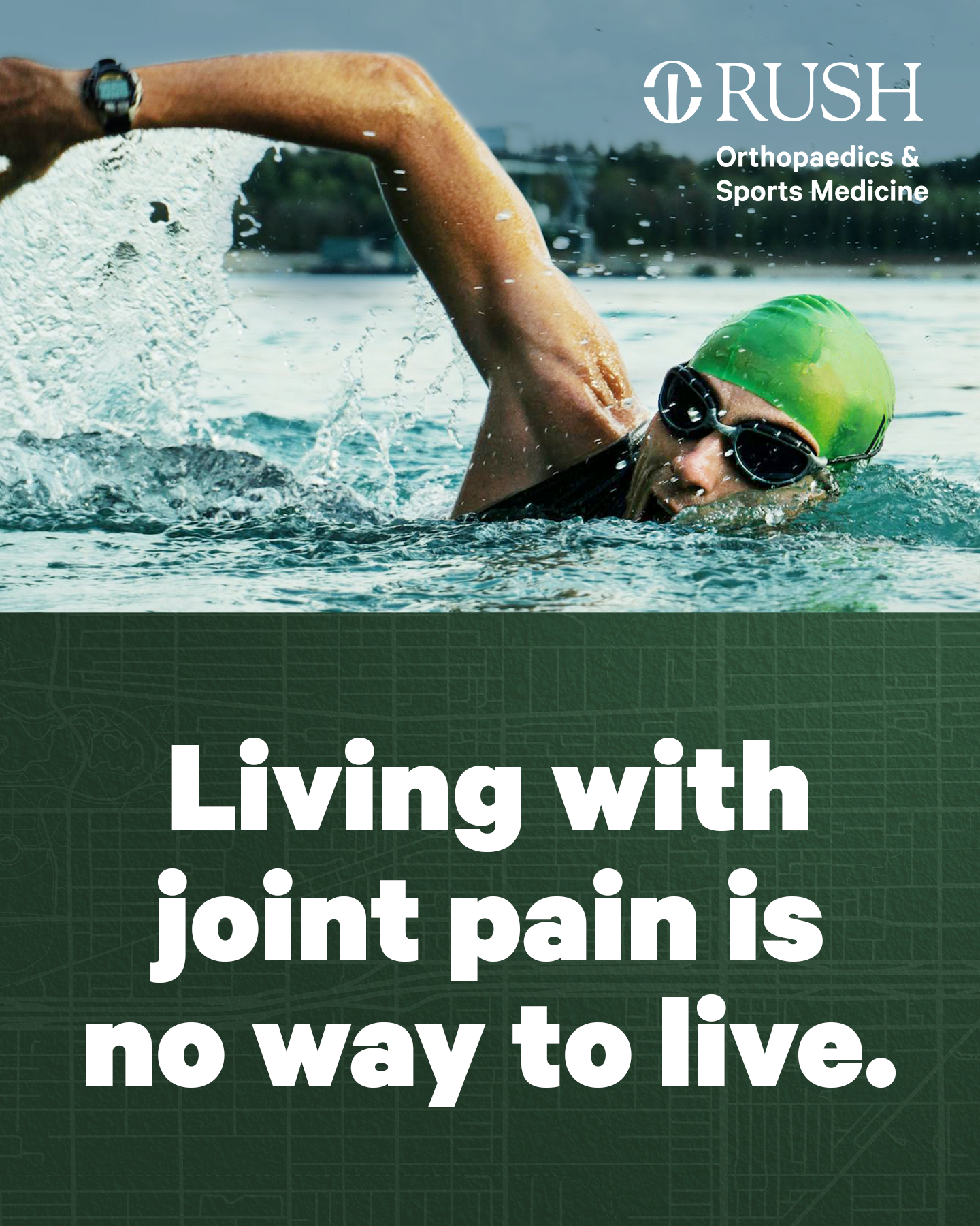 Rush University System for Health Facebook ad: Rush Orthopaedics & Sports Medicine.