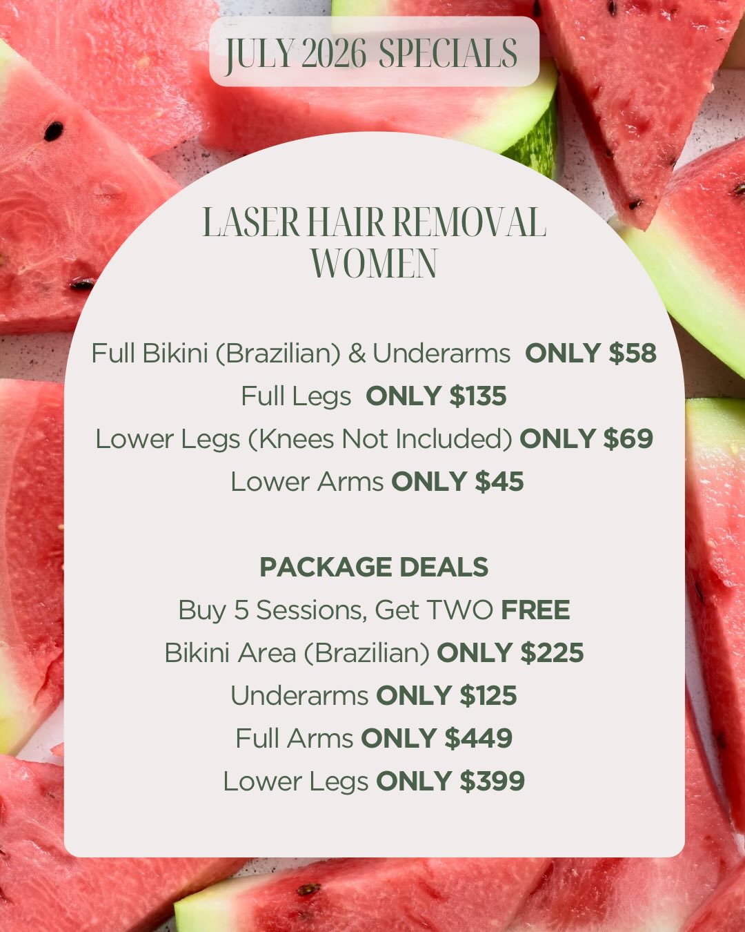 New Look Skin Center Facebook ad: JULY GIVEAWAY